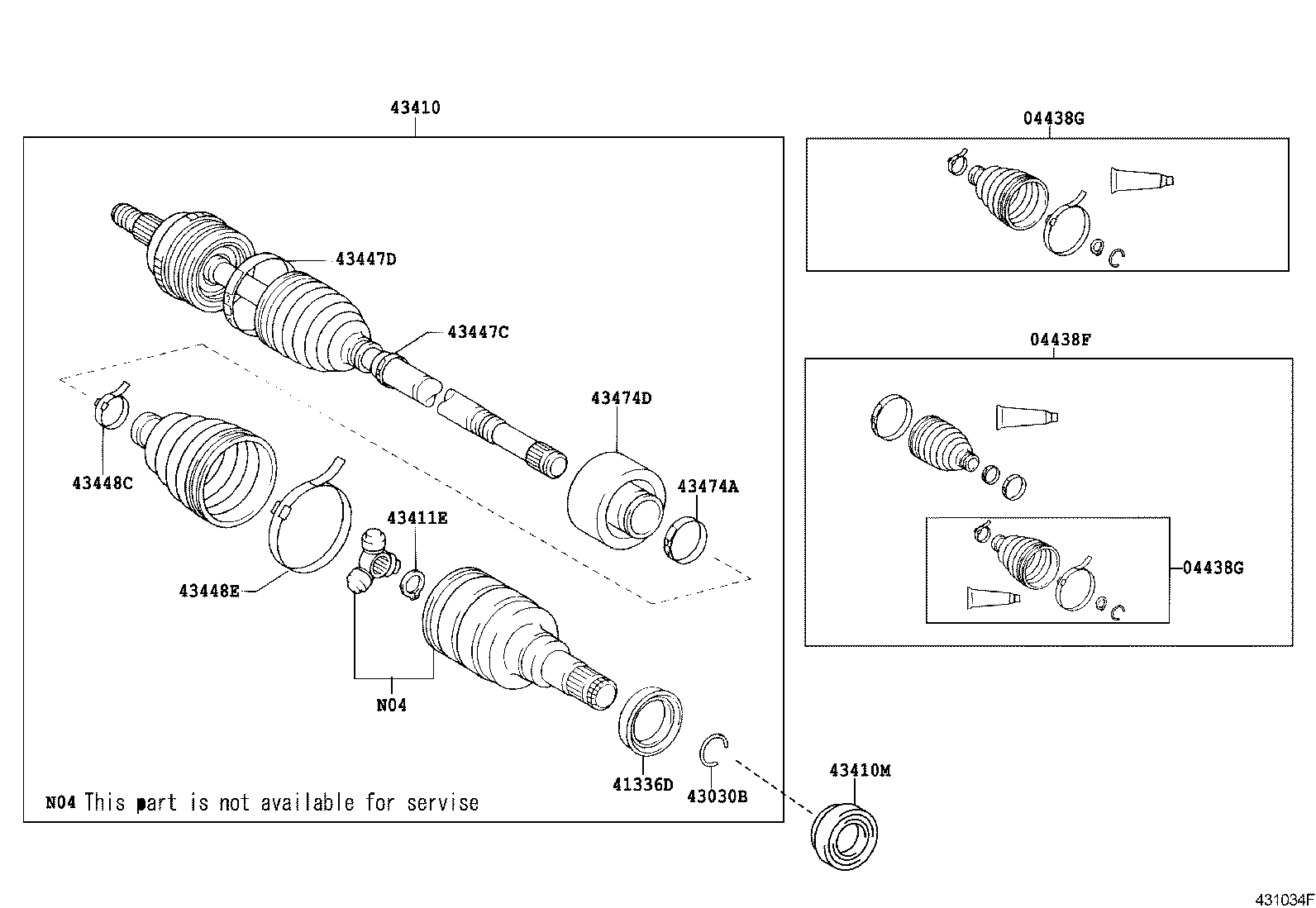 Toyota 90311-34031 OIL SEAL, FRONT DRIVE SHAFT, RH