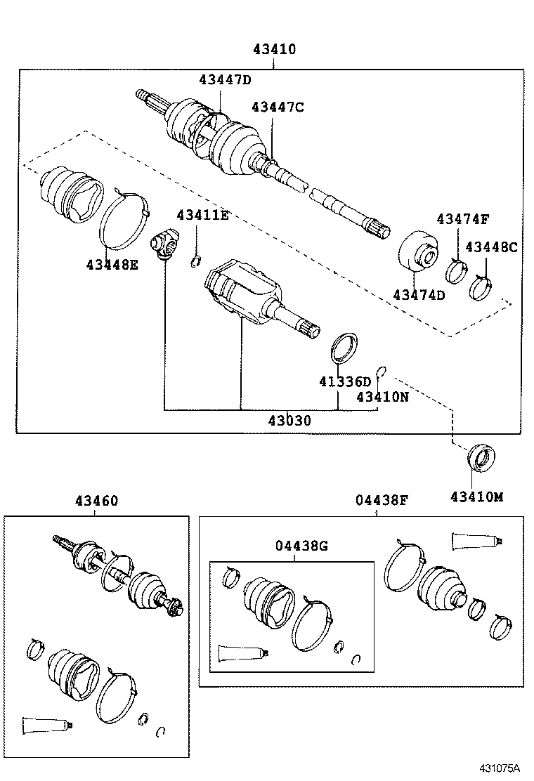 43040-8DA00 JOINT ASSY, FRONT DRIVE INBOARD, RH product image