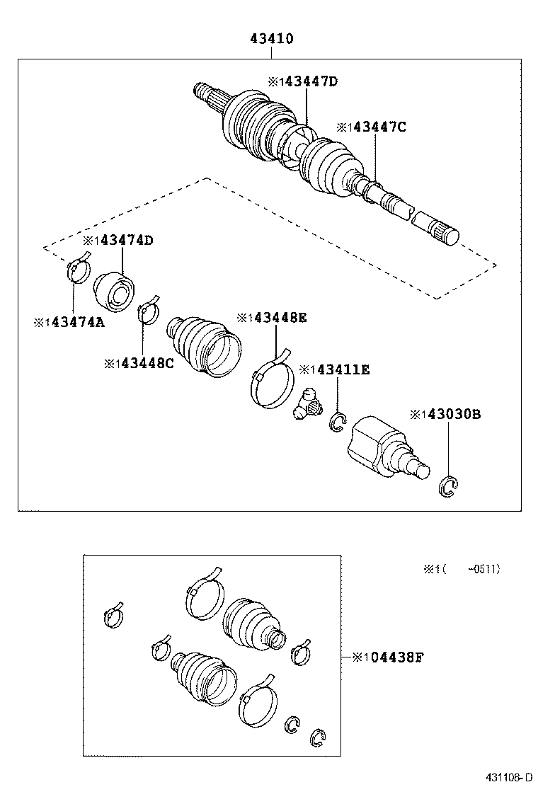 42345-0D090 CLAMP (FOR FRONT AXLE OUTBOARD JOINT BOOT RH) product image