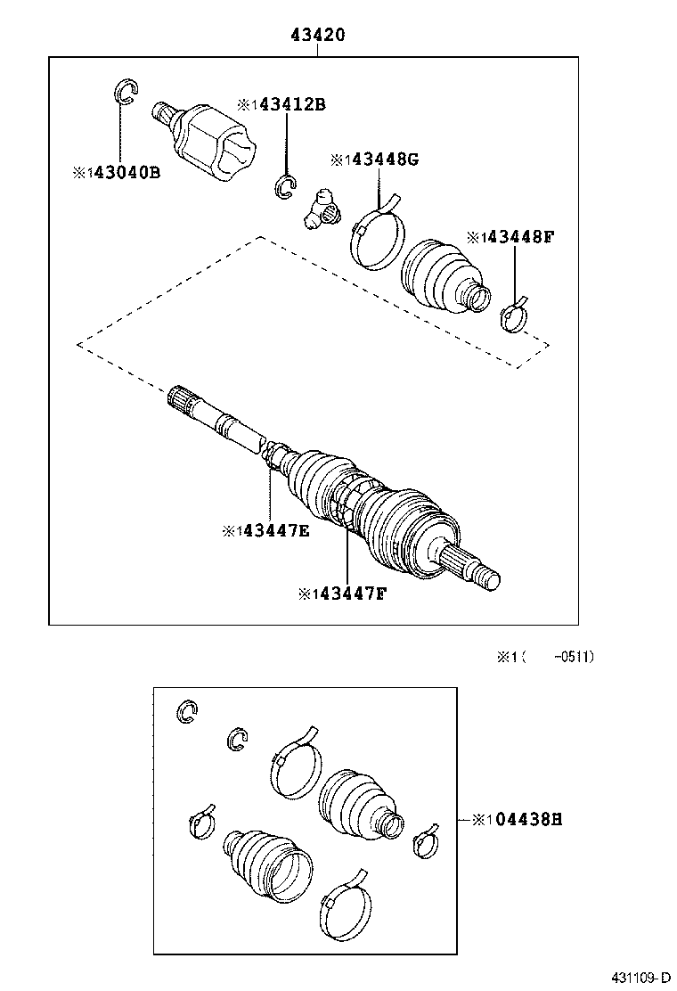 42345-0D090 CLAMP (FOR FRONT AXLE OUTBOARD JOINT BOOT RH) product image