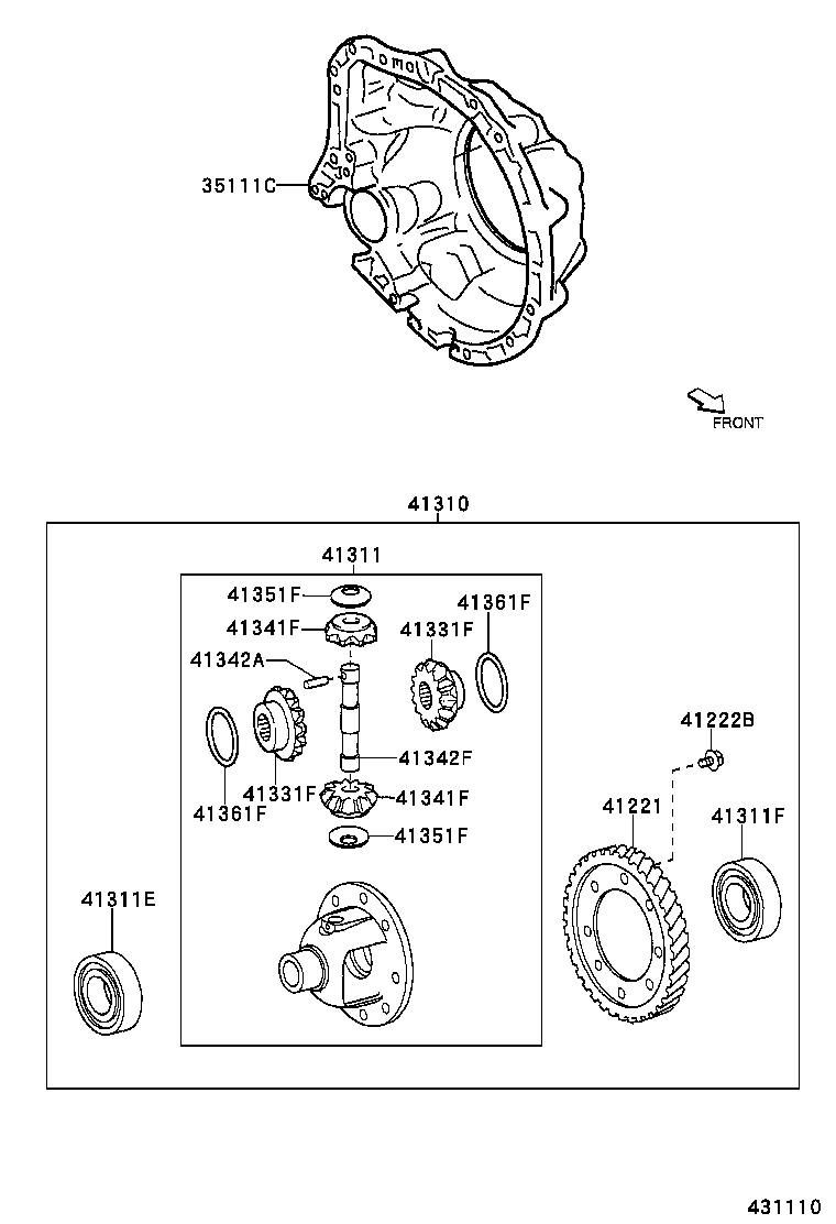 90105-10513 BOLT (FOR FRONT DIFFERENTIAL RING GEAR SET) product image