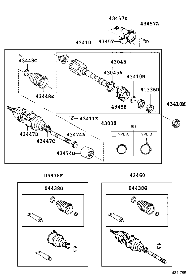 43030-08040 JOINT ASSY, FRONT DRIVE INBOARD, RH product image