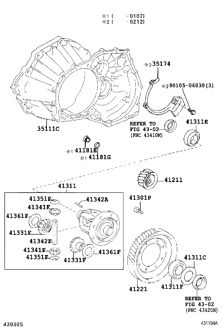 Toyota 90105-12302 SCREW(FOR FRONT DIFFERENTIAL CASE)