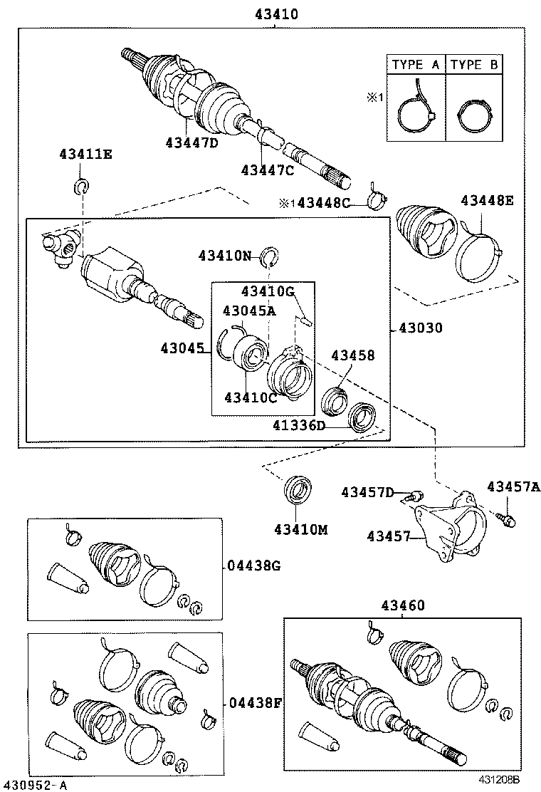 43457-63010 BRACKET, DRIVE SHAFT BEARING product image