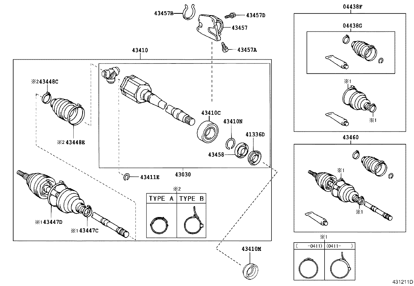 43457-28010 BRACKET, DRIVE SHAFT BEARING product image