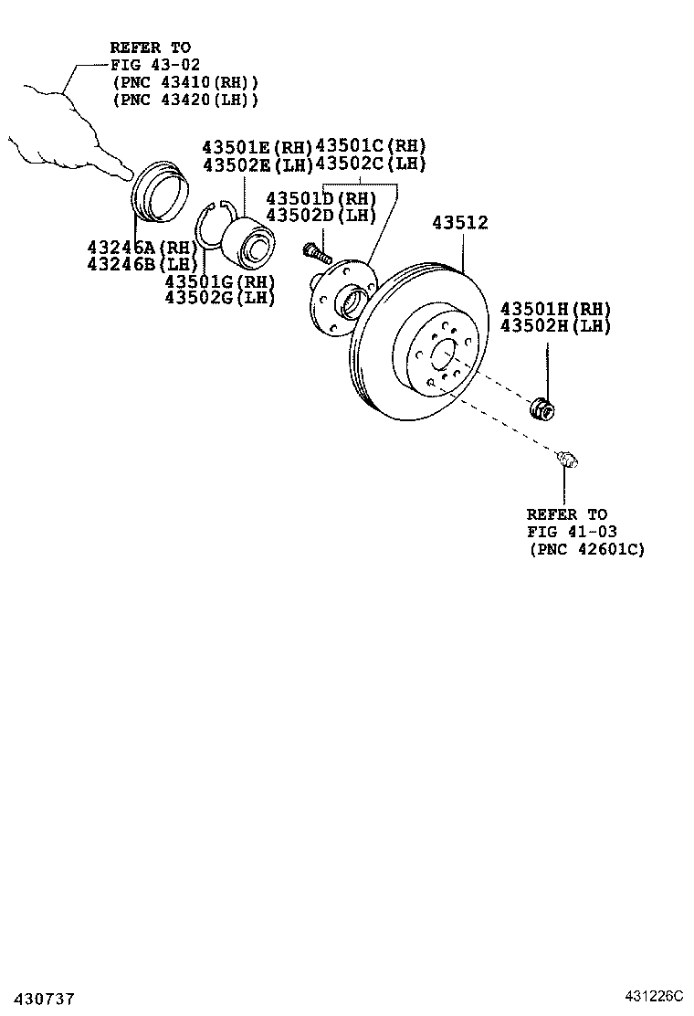 Toyota 43512-08040 DISC, FRONT