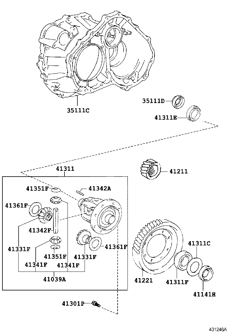 35105-08010 HOUSING, TRANSAXLE product image