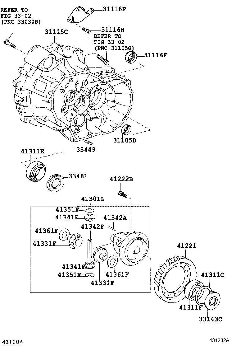 31105-12240 CASE SUB-ASSY, TRANSAXLE(MTM) product image
