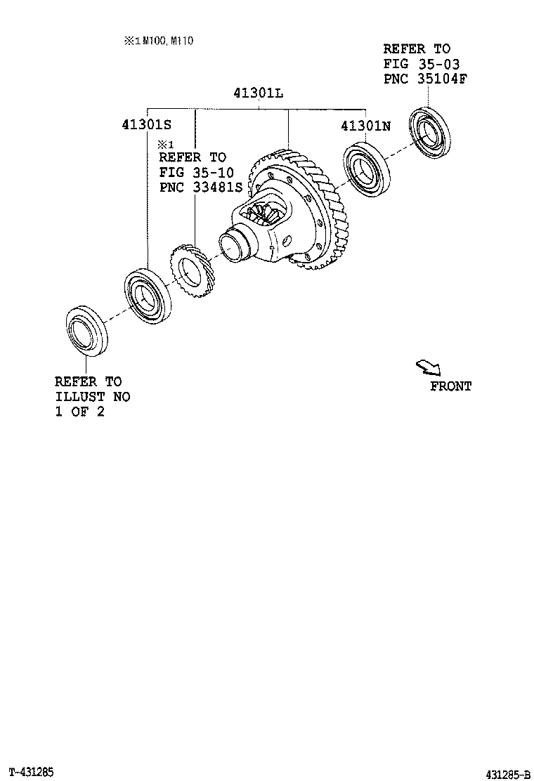 41100-97208 CASE SUB-ASSY, FRONT DIFFERENTIAL, NO.1 product image