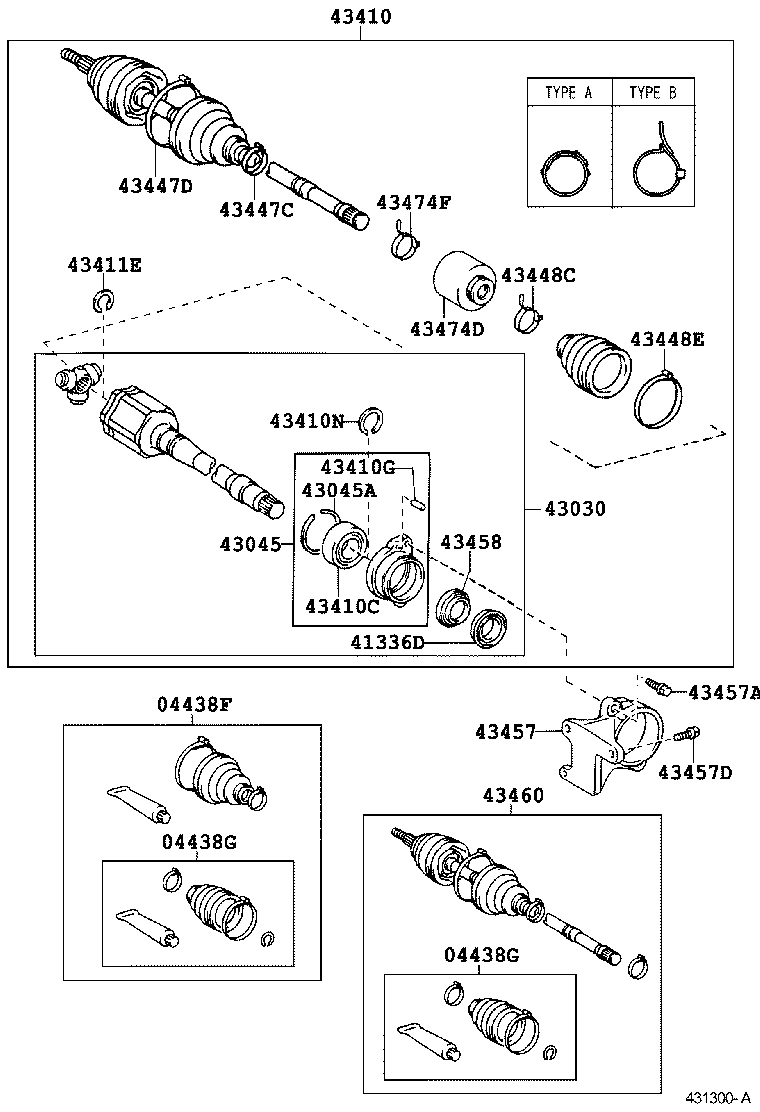 Toyota 42345-28020 CLAMP, NO.2 (FOR FRONT AXLE OUTBOARD JOINT BOOT RH)
