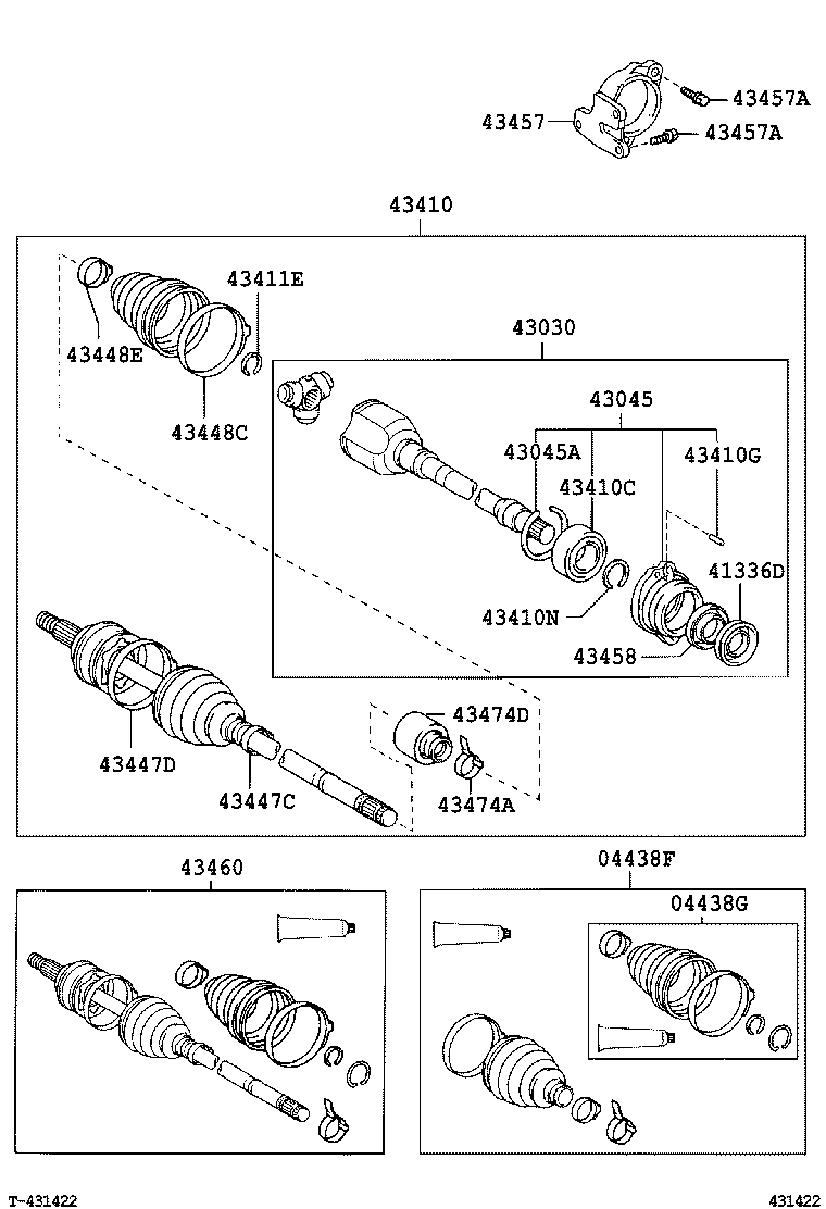 43460-09G00 SHAFT ASSY, FRONT DRIVE OUTBOARD JOINT, RH product image