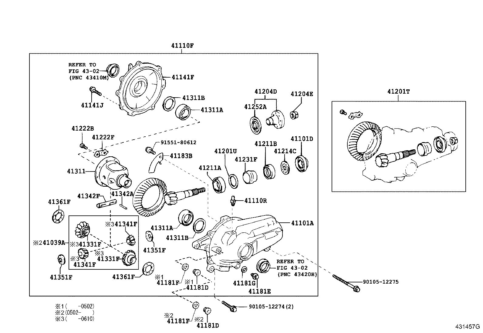 41110-22A10 CARRIER ASSY, DIFFERENTIAL, FRONT product image