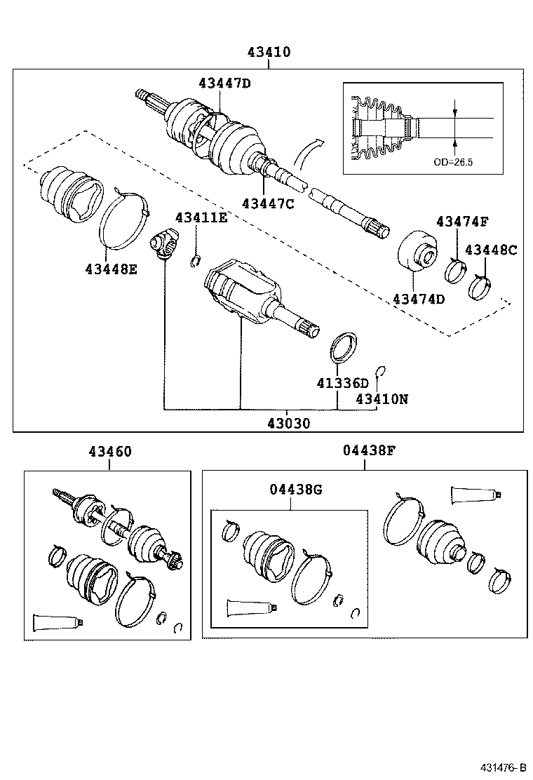 90105-10361 BOLT (FOR DRIVE SHAFT BEARING BRACKET SETTING NO.1) product image