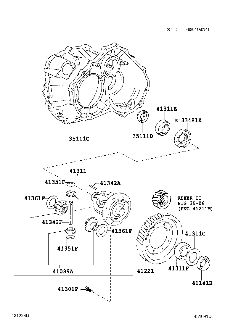 41221-33170 GEAR, FRONT DIFFERENTIAL RING product image