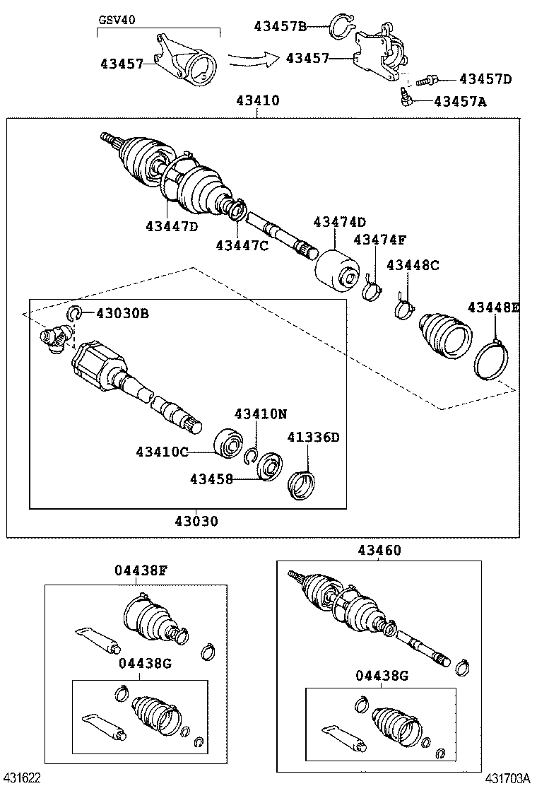 04437-06180 BOOT KIT, FRONT DRIVE SHAFT INBOARD JOINT, RH product image