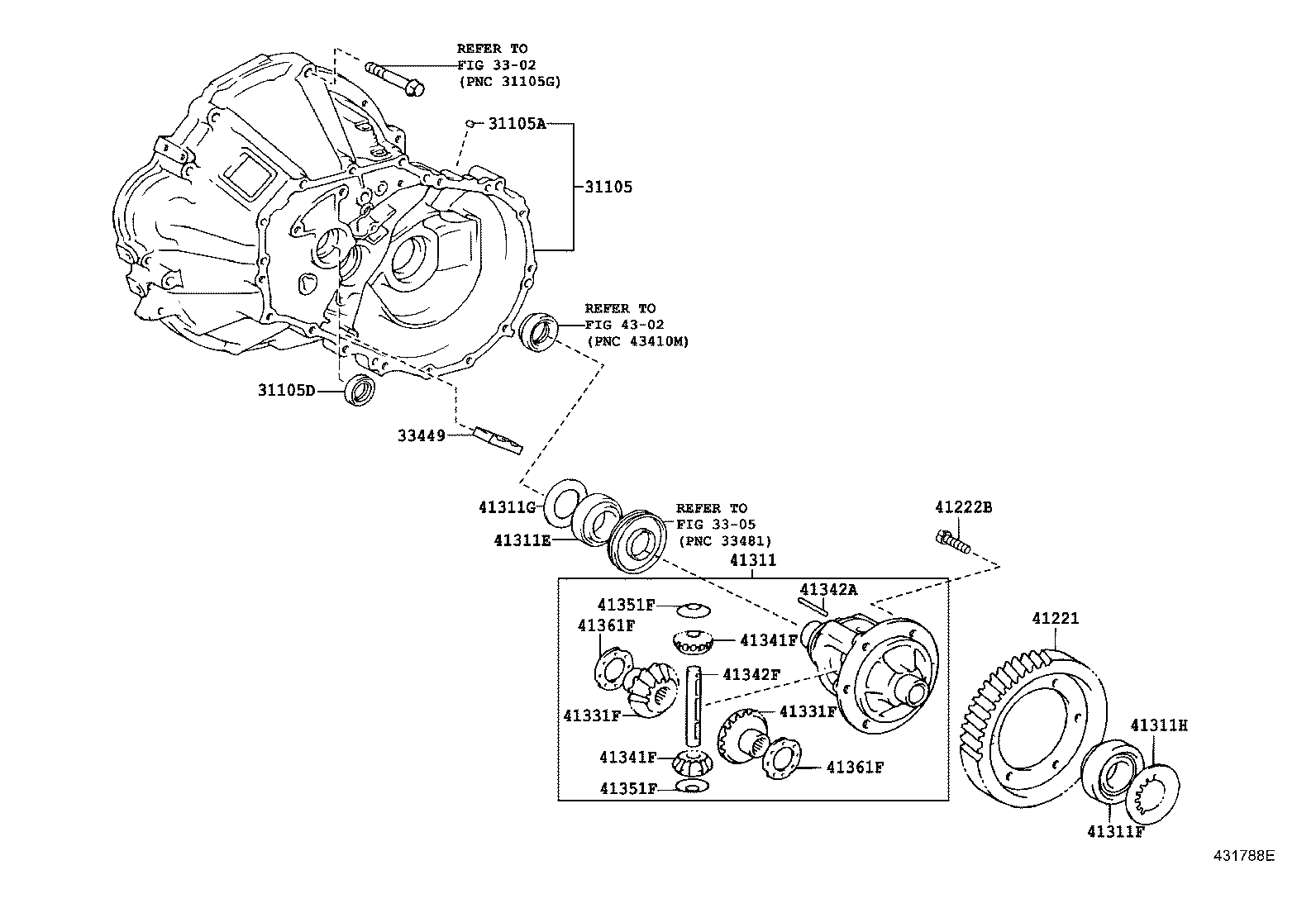 31115-20110 CASE, FRONT TRANSAXLE(MTM) product image