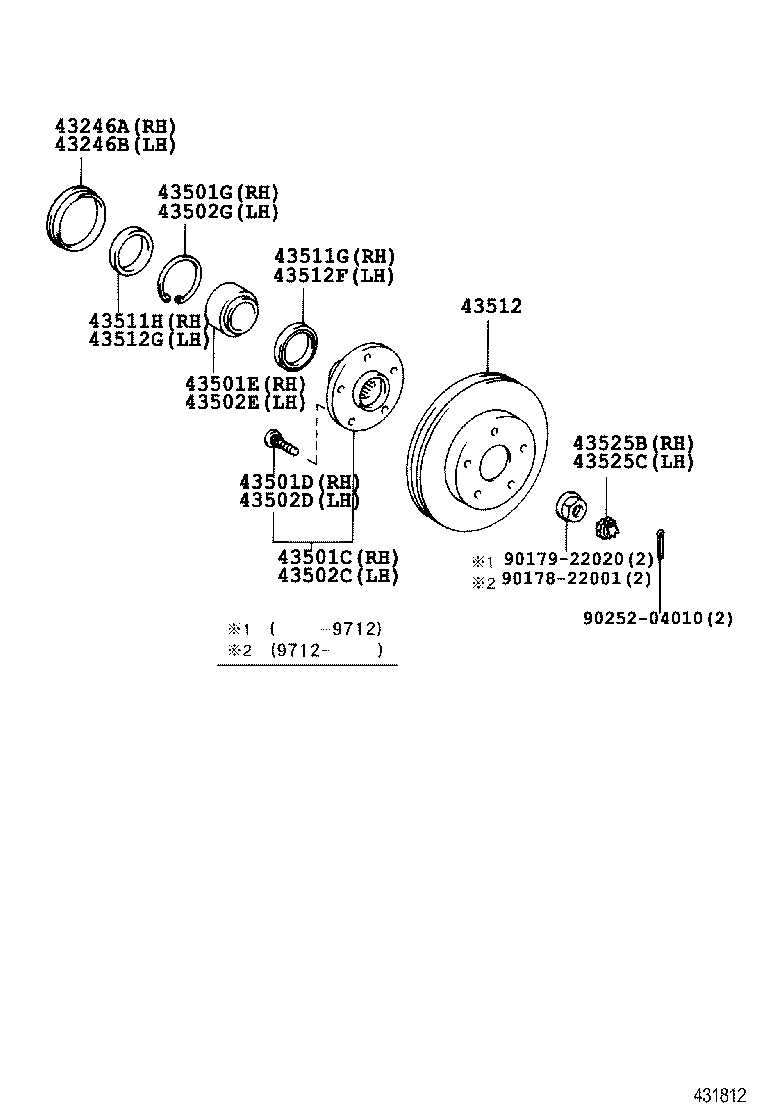 43512-28111 DISC, FRONT product image