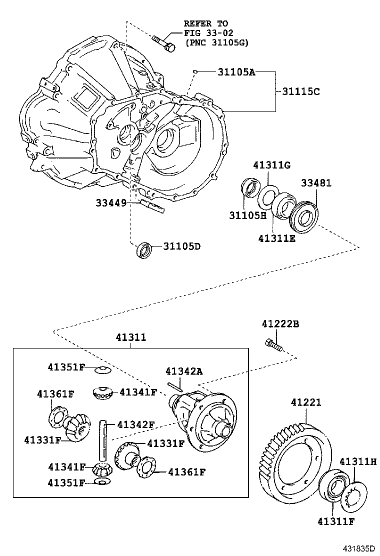31105-12220 CASE, FRONT TRANSAXLE(MTM) product image