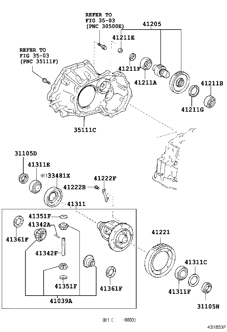 41221-02100 GEAR, FRONT DIFFERENTIAL RING product image