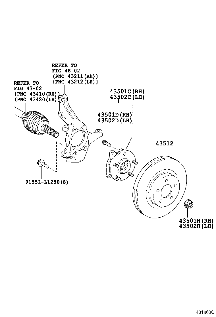 43512-02220 DISC, FRONT product image