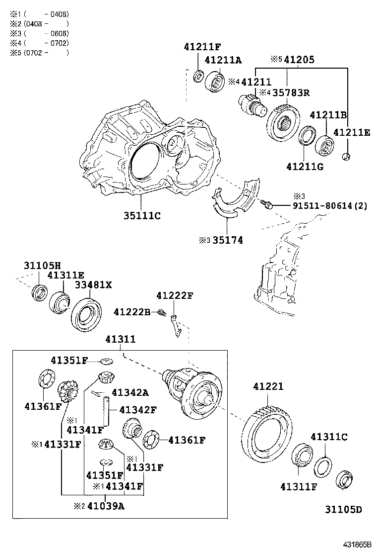 31105-02081 CASE SUB-ASSY, TRANSAXLE(MTM) product image
