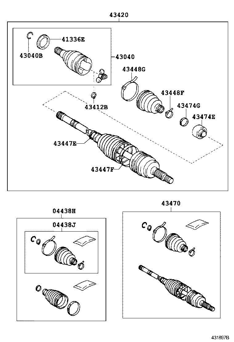 04437-02330 BOOT KIT, FRONT DRIVE SHAFT INBOARD JOINT, RH product image