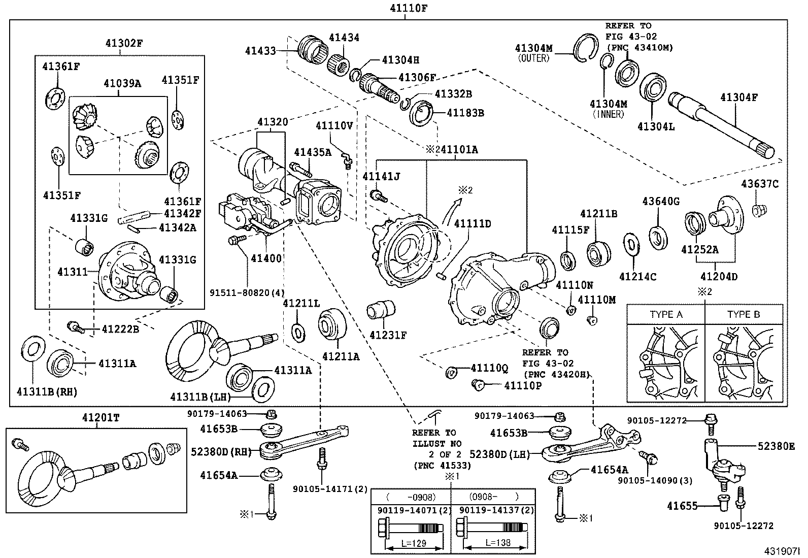 41110-71191 CARRIER ASSY, DIFFERENTIAL, FRONT product image