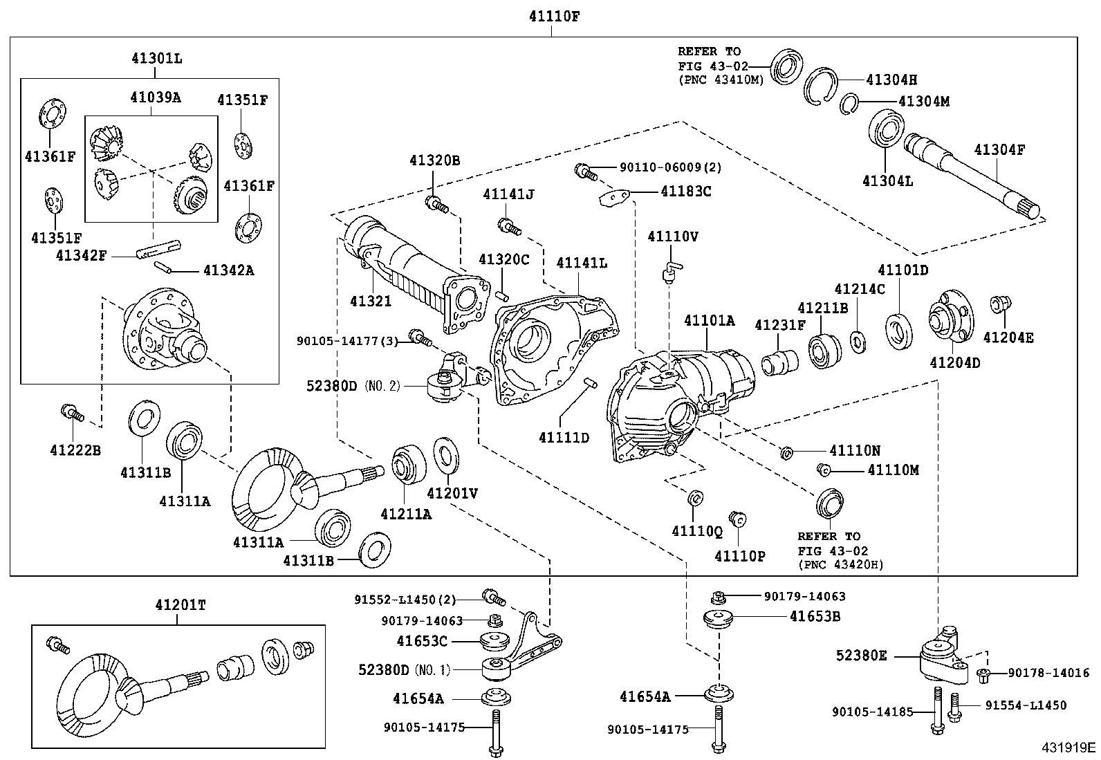 41110-60B91 CARRIER ASSY, DIFFERENTIAL, FRONT product image
