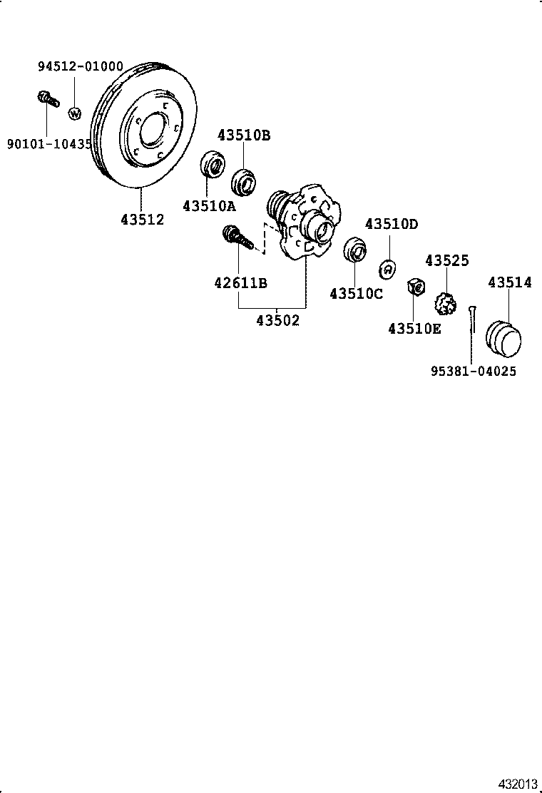 43512-30210 DISC, FRONT product image