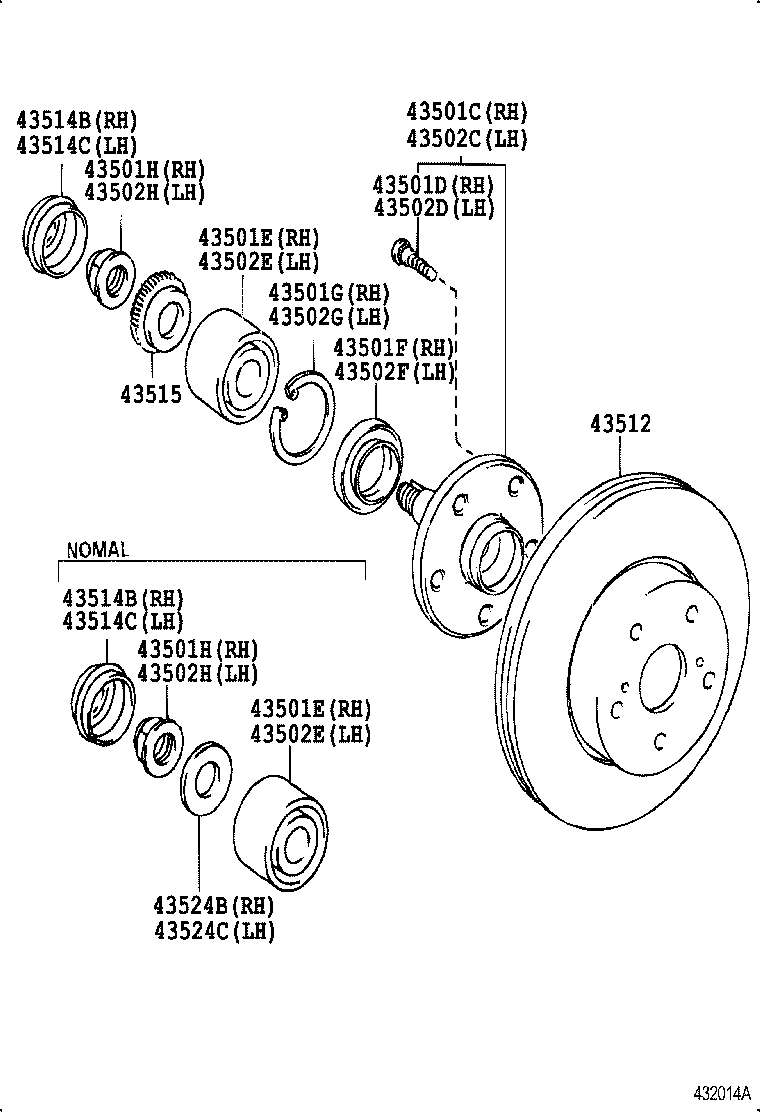 43512-30210 DISC, FRONT product image