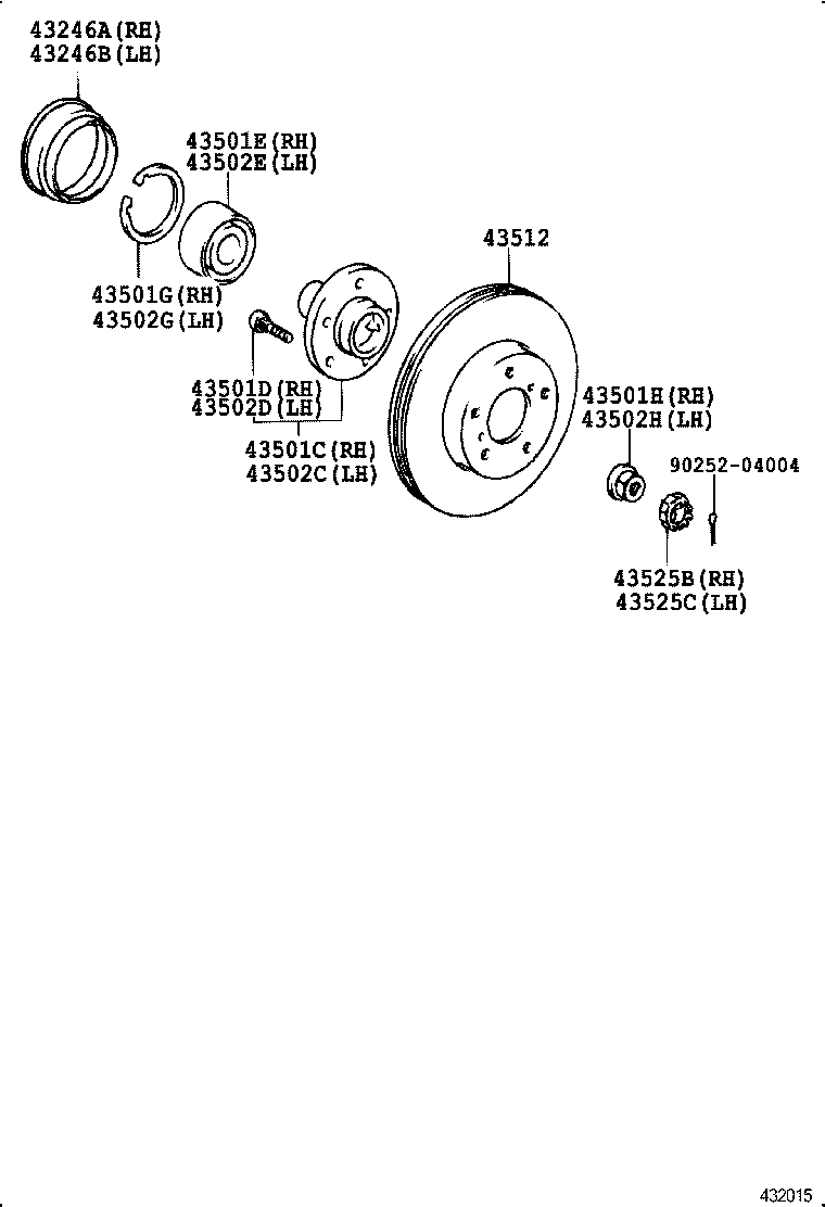 43512-30210 DISC, FRONT product image