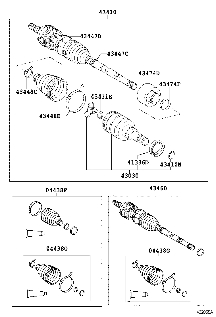 04437-02310 BOOT KIT, FRONT DRIVE SHAFT INBOARD JOINT, RH product image