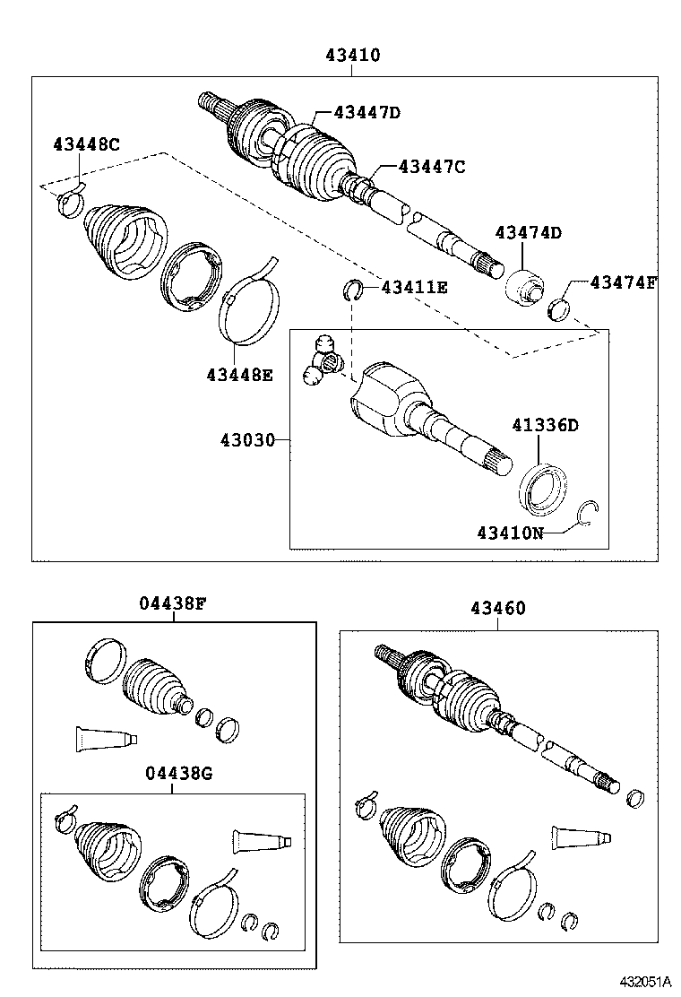 04437-02310 BOOT KIT, FRONT DRIVE SHAFT INBOARD JOINT, RH product image