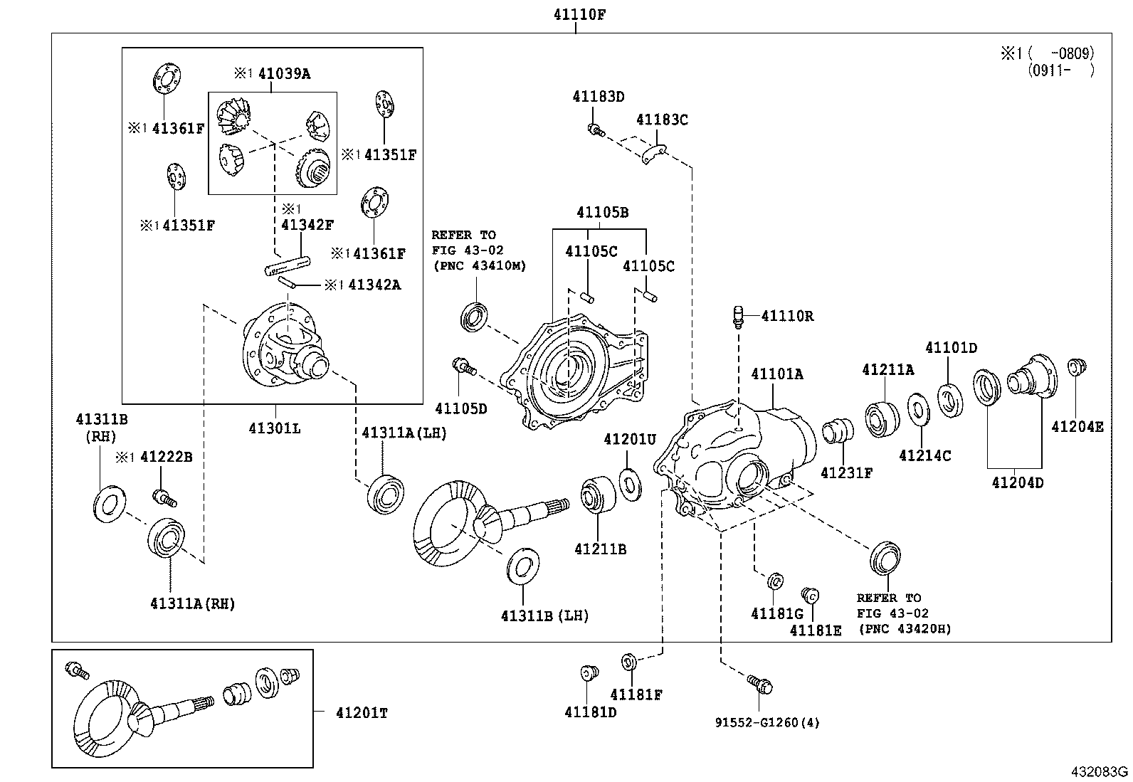 41201-59205 FINAL GEAR KIT, DIFFERENTIAL, FRONT product image