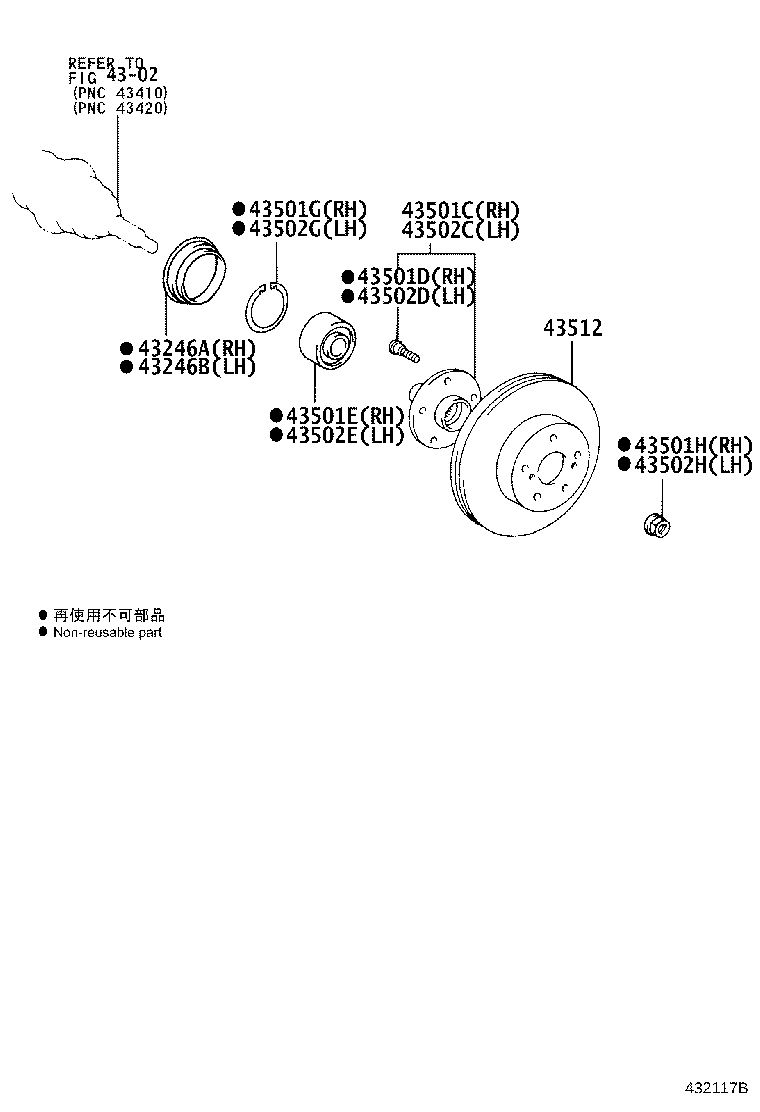 Toyota 43502-08030 HUB SUB-ASSY, FRONT AXLE, RH
