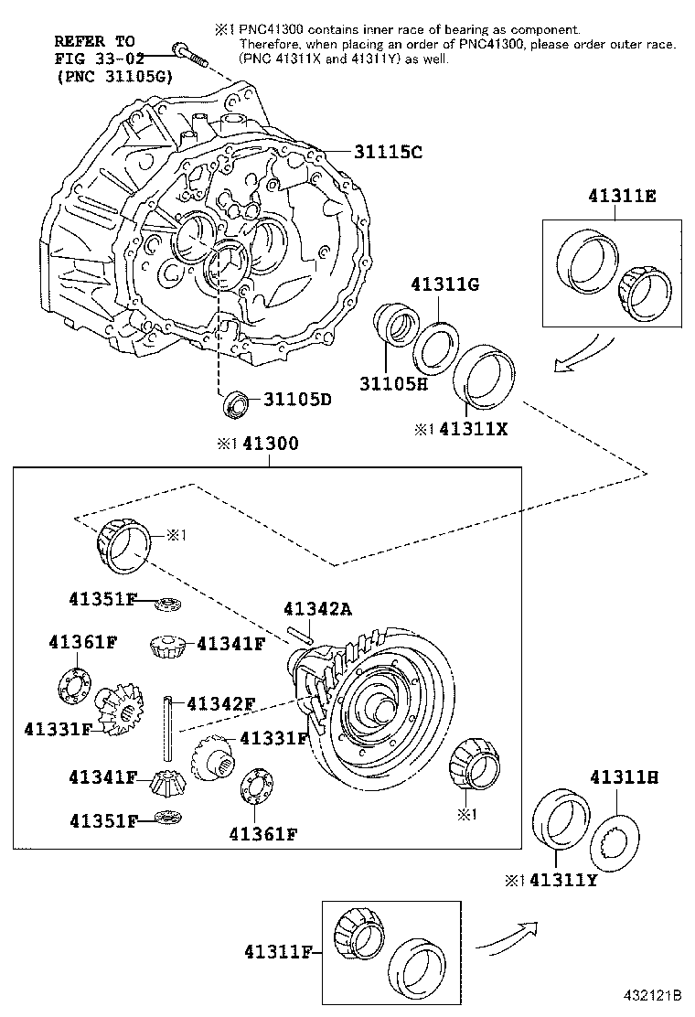 41300-02040 CASE ASSY, FRONT DIFFERENTIAL, W/RING GEAR product image