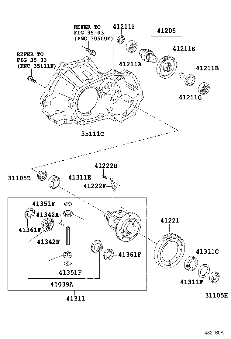 31105-12220 CASE, FRONT TRANSAXLE(MTM) product image