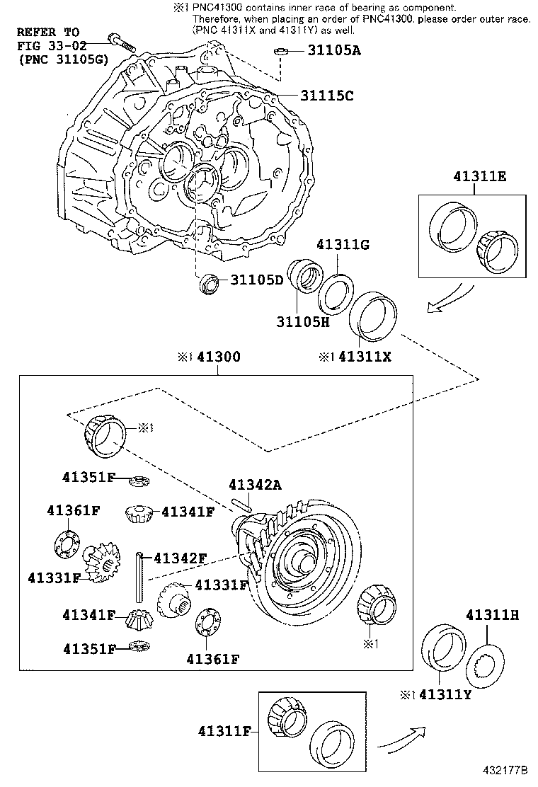 41300-02040 CASE ASSY, FRONT DIFFERENTIAL, W/RING GEAR product image