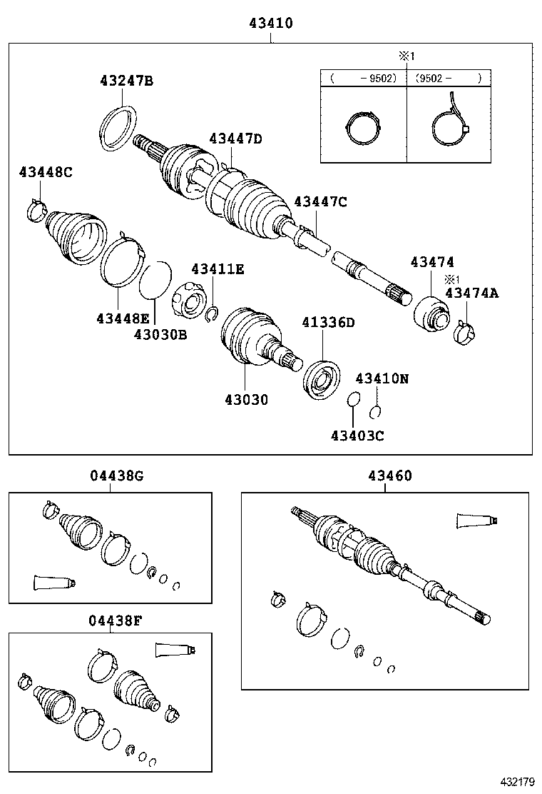 43410-20731 SHAFT ASSY, FRONT DRIVE, RH product image