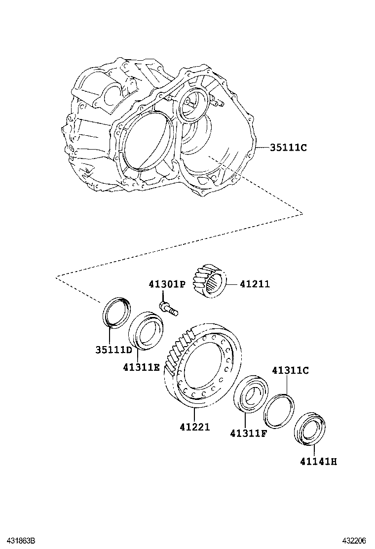 41211-48100 PINION, DIFFERENTIAL DRIVE product image