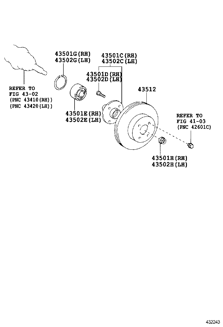 43512-0D070 DISC, FRONT product image