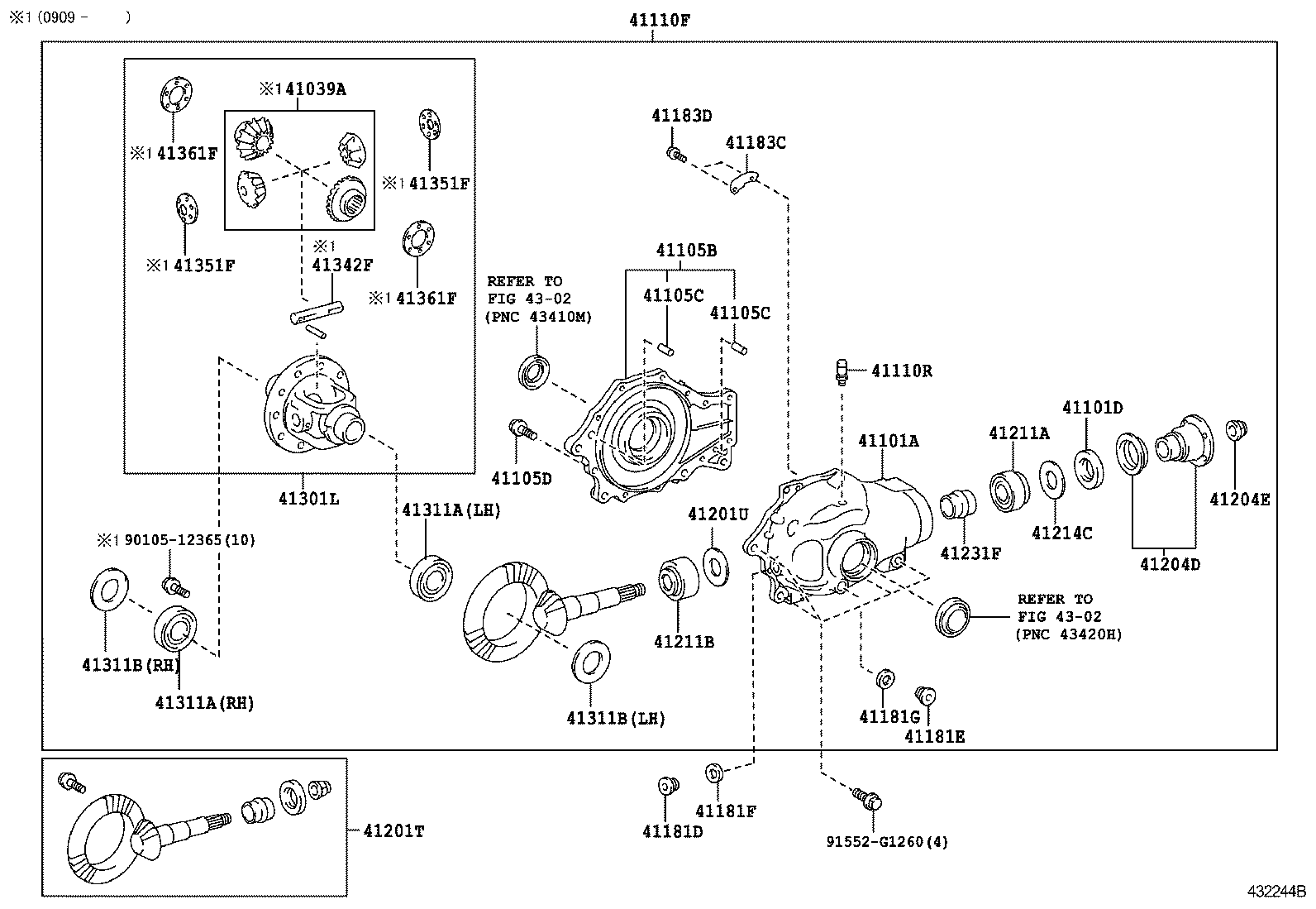 Toyota 90179-26009 NUT (FOR FRONT DRIVE PINION COMPANION FLANGE FRONT)