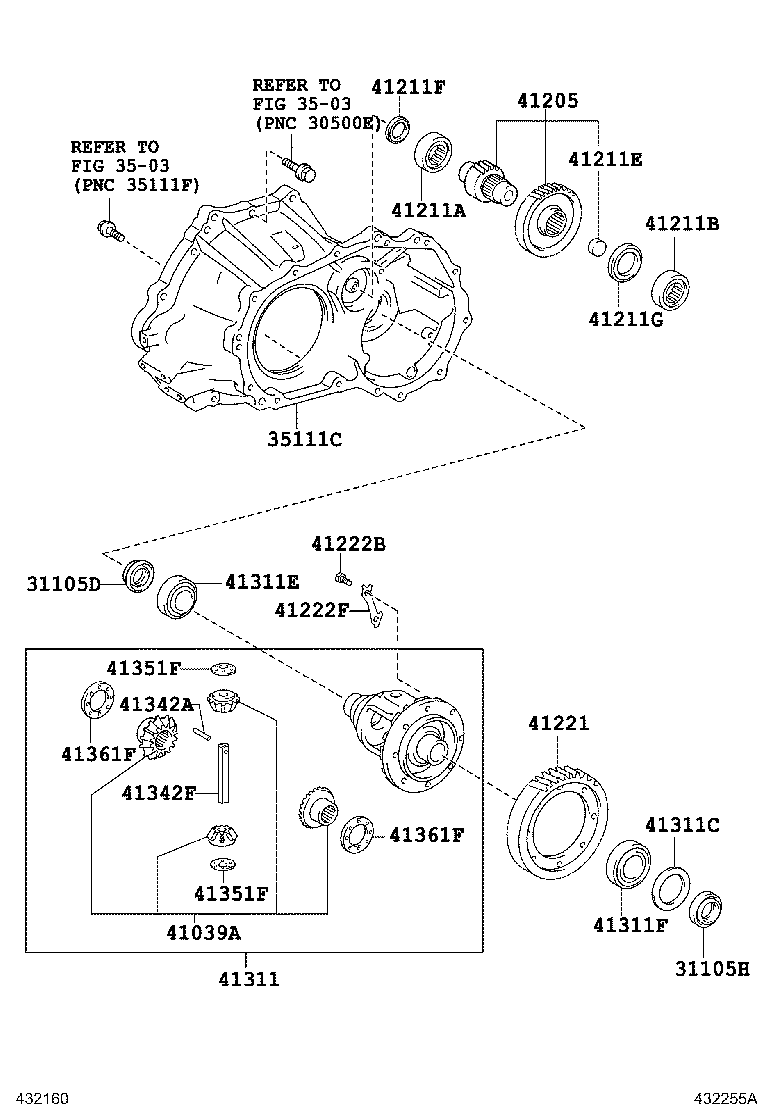 41300-02040 CASE ASSY, FRONT DIFFERENTIAL, W/RING GEAR product image