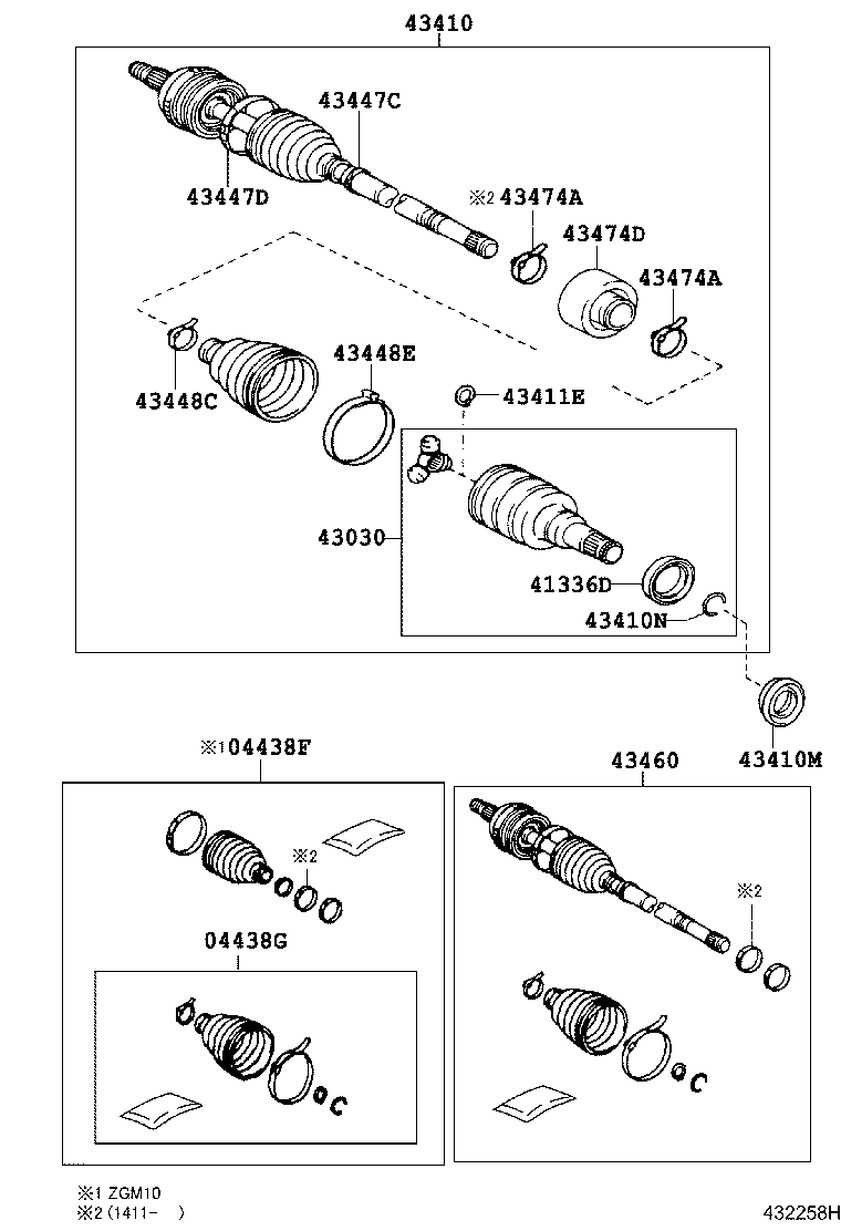 43470-80205 SHAFT ASSY, FRONT DRIVE OUTBOARD JOINT, RH product image