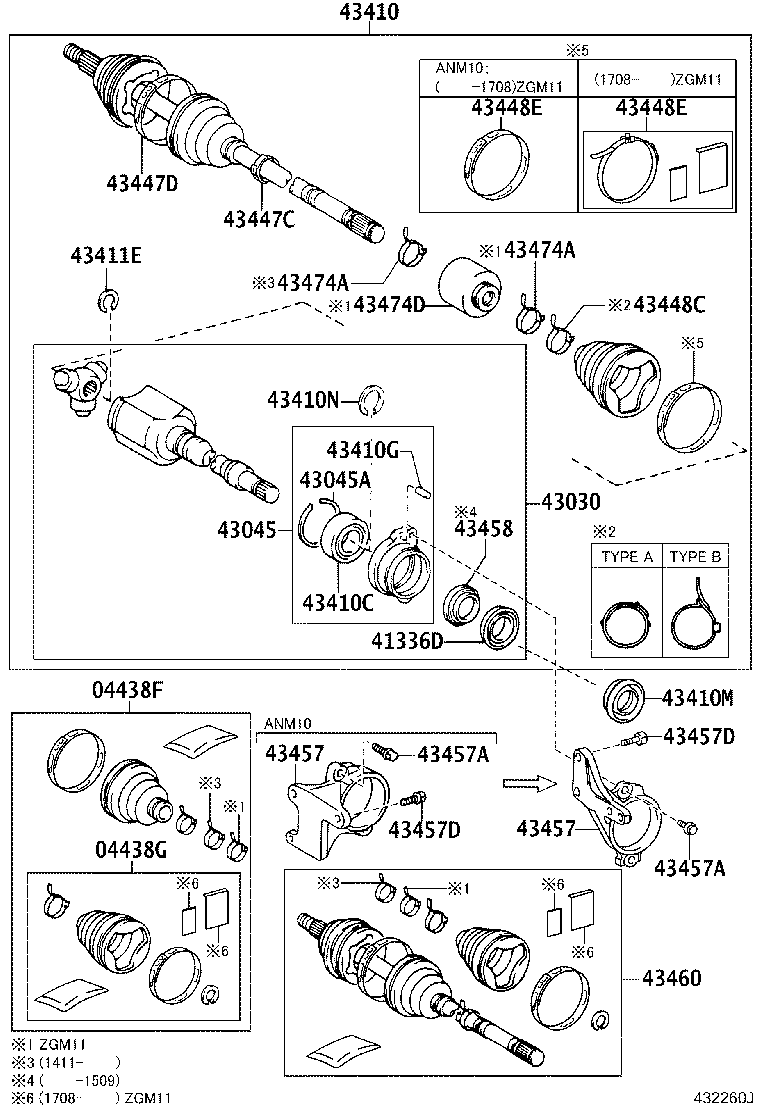 43470-80205 SHAFT ASSY, FRONT DRIVE OUTBOARD JOINT, RH product image