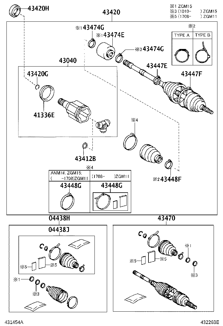 43470-80205 SHAFT ASSY, FRONT DRIVE OUTBOARD JOINT, RH product image