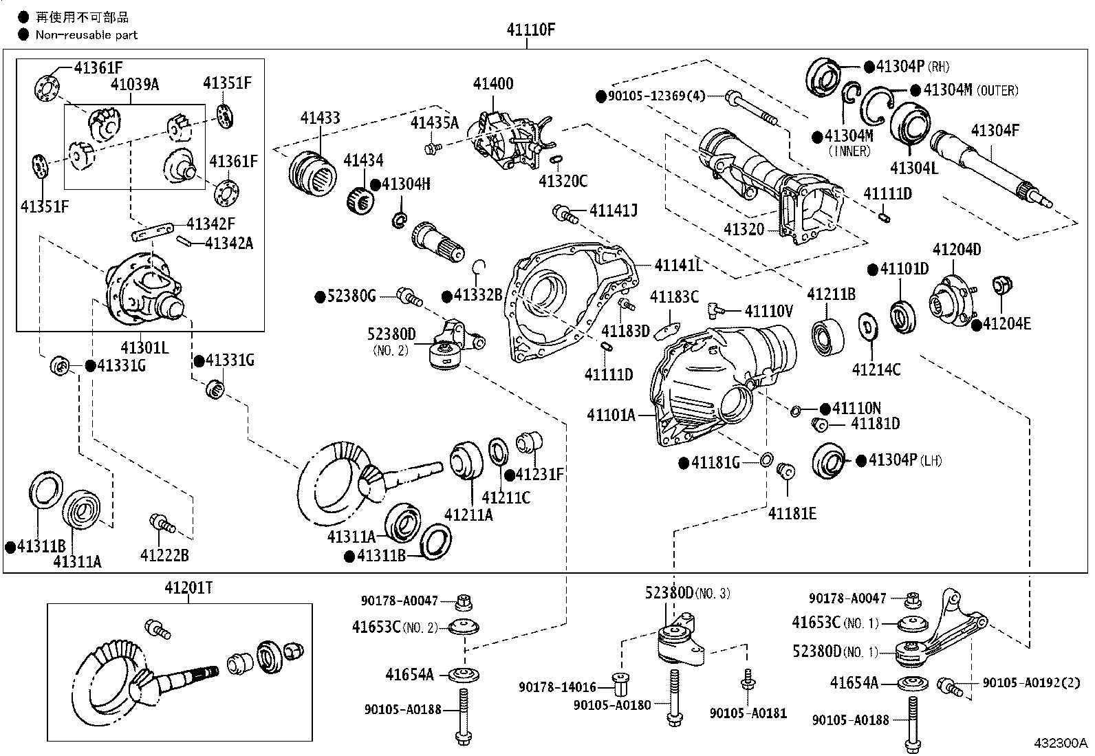 41337-34020 SHAFT SUB-ASSY, DIFFERENTIAL SIDE GEAR, RH product image