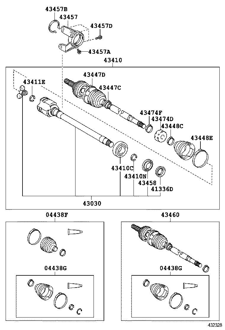 04437-06180 BOOT KIT, FRONT DRIVE SHAFT INBOARD JOINT, RH product image