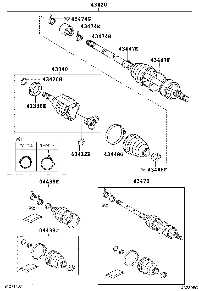 43470-49636 SHAFT ASSY, FRONT DRIVE OUTBOARD JOINT, LH product image