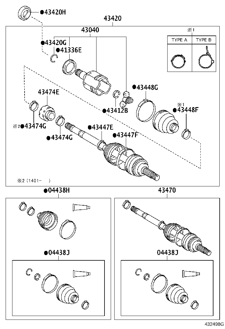 04428-06591 BOOT KIT, FRONT DRIVE SHAFT, IN & OUTBOARD, LH product image